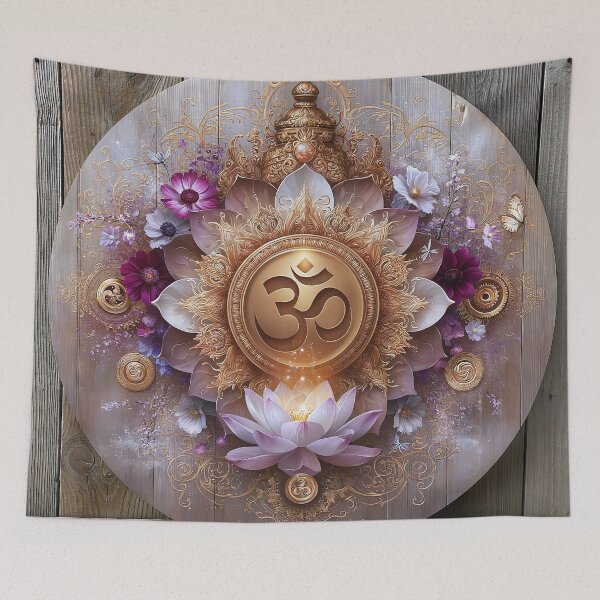Item preview, Harmony of the Sacred Lotus Om designed and sold by bloorose.