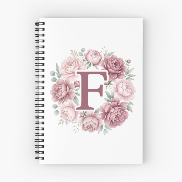 Item preview, Letter F Pink Peony Floral Monogram designed and sold by ITCHAWAWAA.