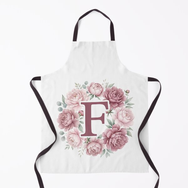 Item preview, Letter F Pink Peony Floral Monogram designed and sold by ITCHAWAWAA.