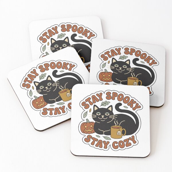 Item preview, Stay Spooky Stay Cozy Halloween Cat Retro designed and sold by SnazzifyDigital.