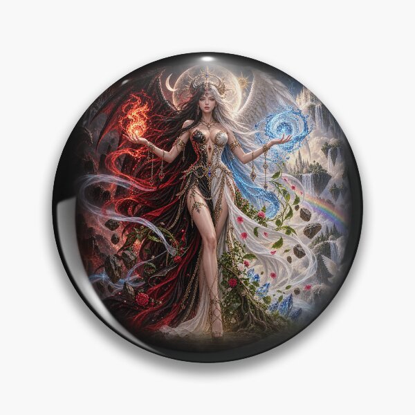 Item preview, Dual Element Goddess – Fire and Water designed and sold by TroviTutto.
