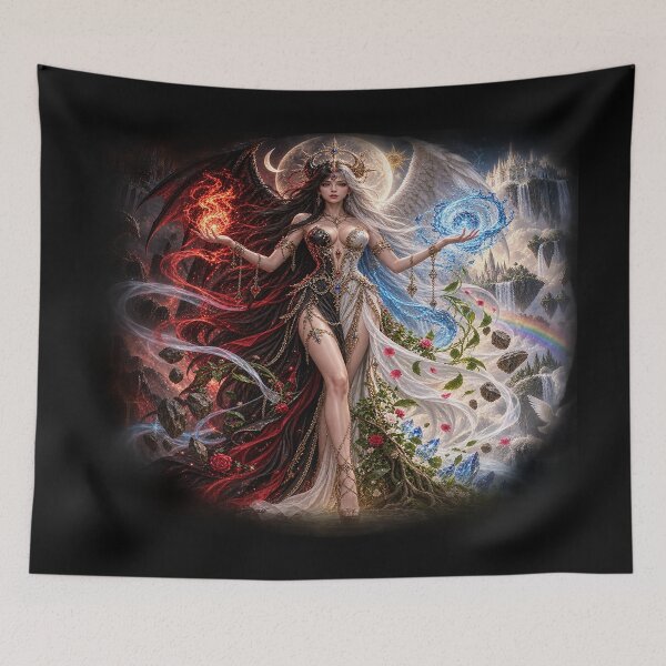 Item preview, Dual Element Goddess – Fire and Water designed and sold by TroviTutto.