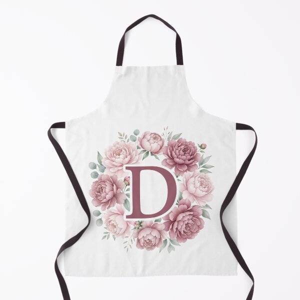 Item preview, Letter D Pink Peony Floral Monogram designed and sold by ITCHAWAWAA.