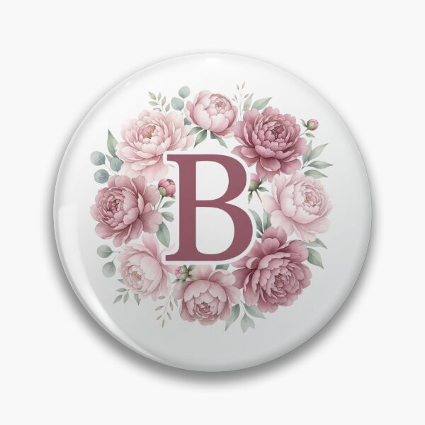 Item preview,  Letter B Pink Peony Floral Monogram designed and sold by ITCHAWAWAA.