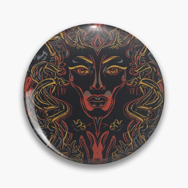 Item preview, Symmetrical Psychedelic Goddess Tribal Line Art designed and sold by ERODED SELF.