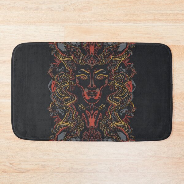 Item preview, Symmetrical Psychedelic Goddess Tribal Line Art designed and sold by ERODED SELF.