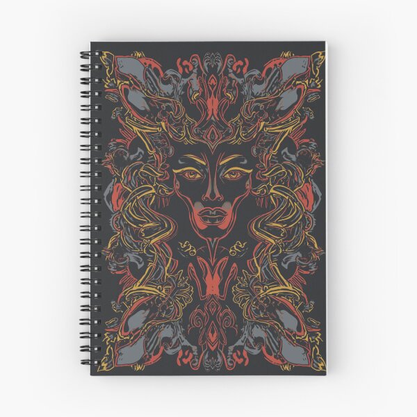 Item preview, Symmetrical Psychedelic Goddess Tribal Line Art designed and sold by ERODED SELF.