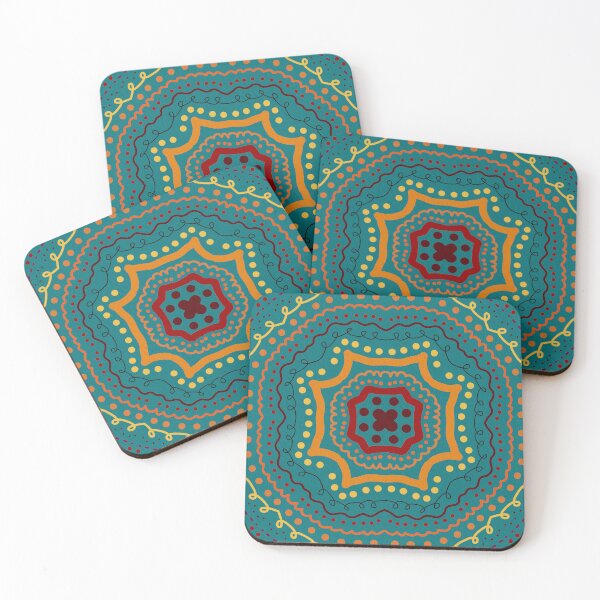 Item preview, Autumn mandala turquoise b designed and sold by Ana Gorozpe.