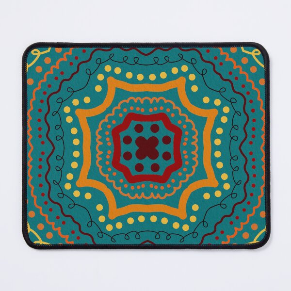 Item preview, Autumn mandala turquoise b designed and sold by Ana Gorozpe.