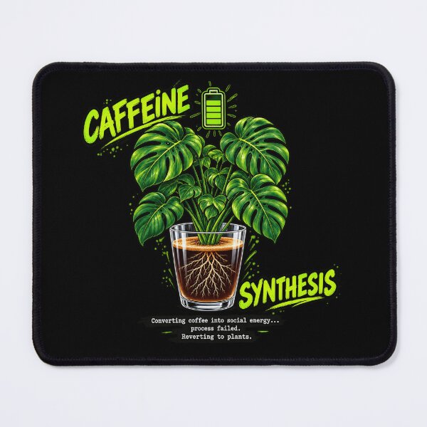 Item preview, Caffeine Synthesis | Surreal Plant Coffee Art | Funny Introvert Modern Graphic T-Shirt designed and sold by Final Chance Designs⭐️⭐️⭐️⭐️⭐️.