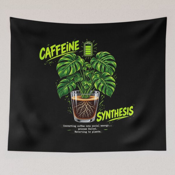 Item preview, Caffeine Synthesis | Surreal Plant Coffee Art | Funny Introvert Modern Graphic T-Shirt designed and sold by Final Chance Designs⭐️⭐️⭐️⭐️⭐️.