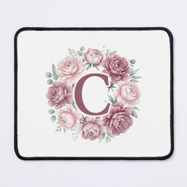 Item preview, Letter C Pink Peony Floral Monogram designed and sold by ITCHAWAWAA.