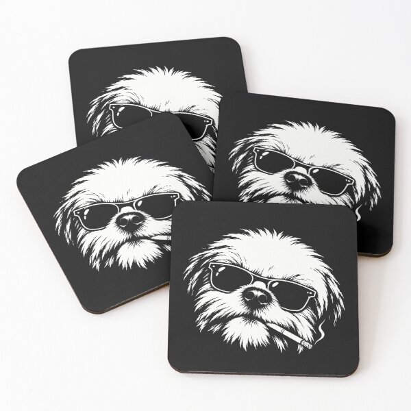 Item preview, Smoking Shih Tzu Vintage Funny Dog Portrait Humor designed and sold by Kladhadredo.