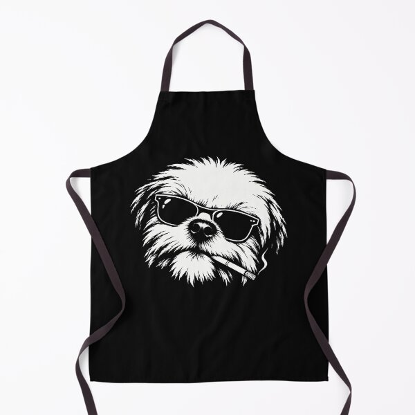Item preview, Smoking Shih Tzu Vintage Funny Dog Portrait Humor designed and sold by Kladhadredo.