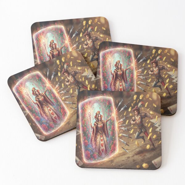 Item preview, Magical Queen Card and Jester Battle Strategy Art designed and sold by AfresStudio.