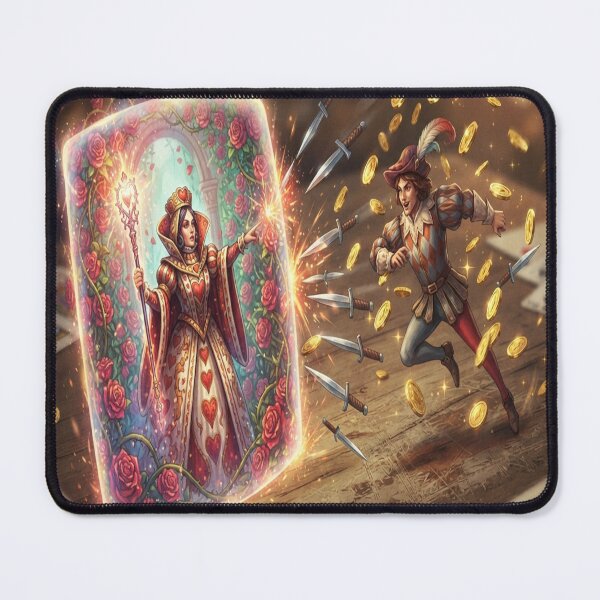 Item preview, Magical Queen Card and Jester Battle Strategy Art designed and sold by AfresStudio.