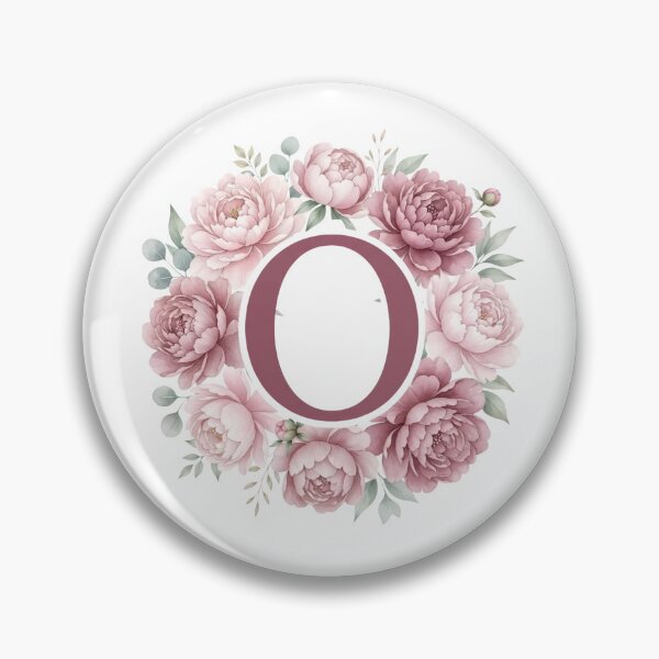 Item preview, Letter O Pink Peony Floral Monogram designed and sold by ITCHAWAWAA.