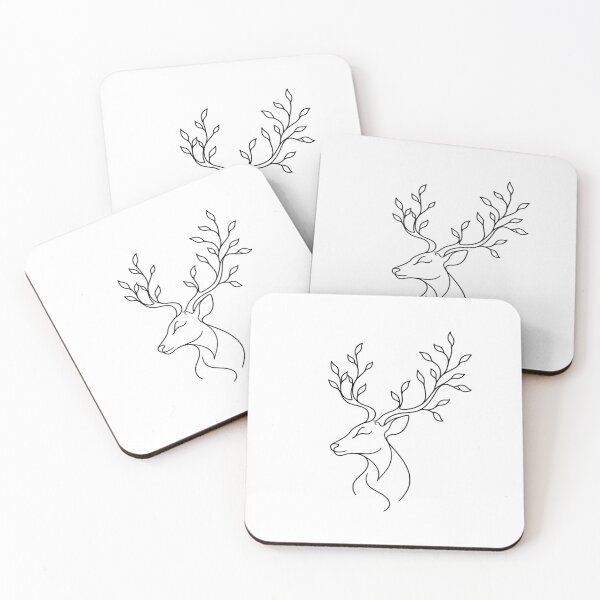 Item preview, Botanical Deer Minimal Line Art designed and sold by LineArtDrawing.