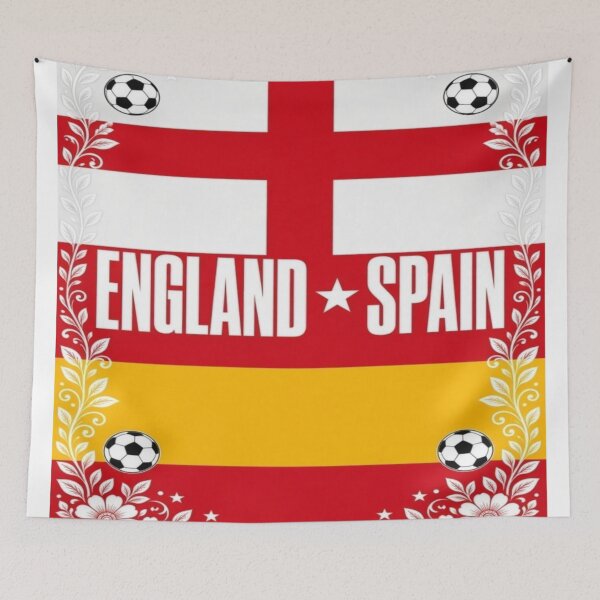 Item preview, England Spain minimalist football match poster  designed and sold by Nexus Space.