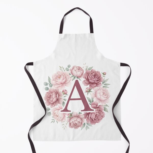 Item preview, Letter A Pink Peony Floral Monogram designed and sold by ITCHAWAWAA.