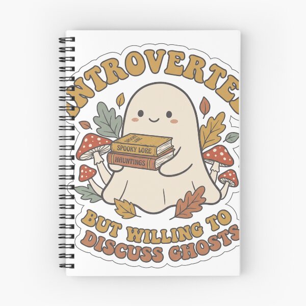 Item preview, Introverted But Willing To Discuss Ghosts Retro designed and sold by SnazzifyDigital.