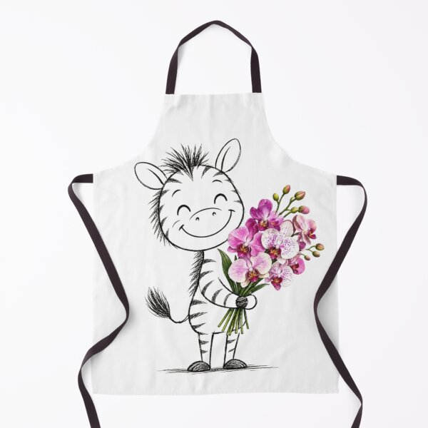 Item preview, Zebra Holding Pink Orchid Bouquet designed and sold by Snurly.