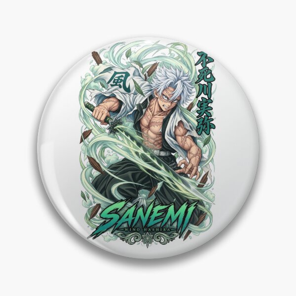 Item preview, Sanemi Shinazugawa Wind Hashira Anime Graphic Art designed and sold by FreakToons.