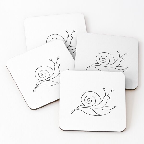 Item preview, Snail Leaf Minimal Line Art designed and sold by LineArtDrawing.