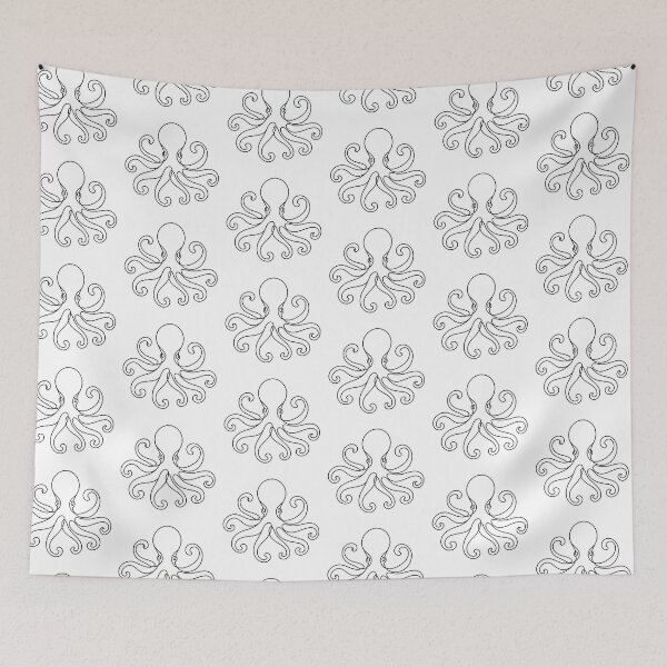 Item preview, Octopus Minimal Line Art designed and sold by LineArtDrawing.