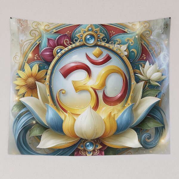 Item preview, Radiance of the Sacred Om Mandala designed and sold by bloorose.