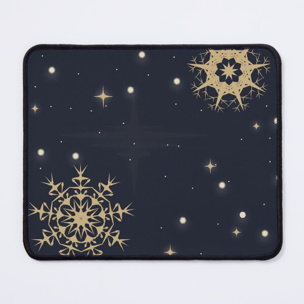 Item preview, Golden Snowflakes Night Sky - Christmas Gift designed and sold by photossmirnov.