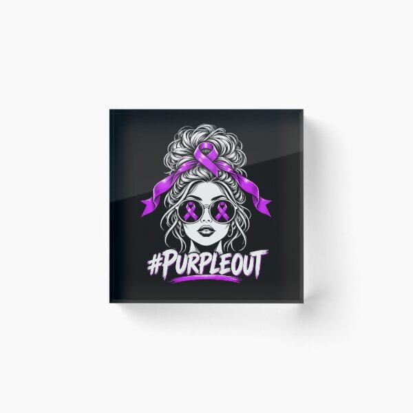 Item preview, Messy Bun Purple Out Epilepsy Fighter Awareness Month Support designed and sold by Trendably.