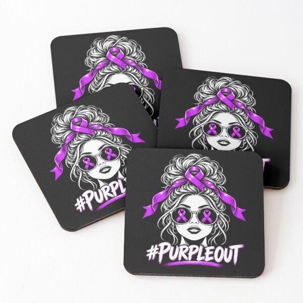 Item preview, Messy Bun Purple Out Epilepsy Fighter Awareness Month Support designed and sold by Trendably.
