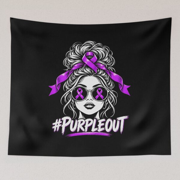 Item preview, Messy Bun Purple Out Epilepsy Fighter Awareness Month Support designed and sold by Trendably.