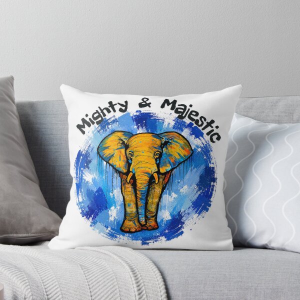 Item preview, Mighty & Majestic – Elephant Street Art designed and sold by SidneiSampaioStudio.