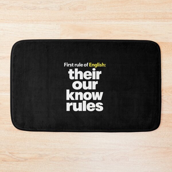Item preview, English Grammar Joke Their Our Know Rules designed and sold by elderberry.