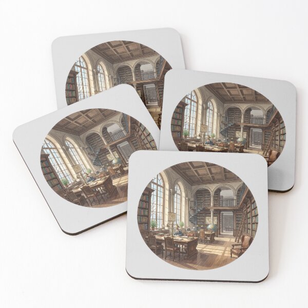 Item preview, Vintage Library Reading Room Watercolour Art designed and sold by hattie's.