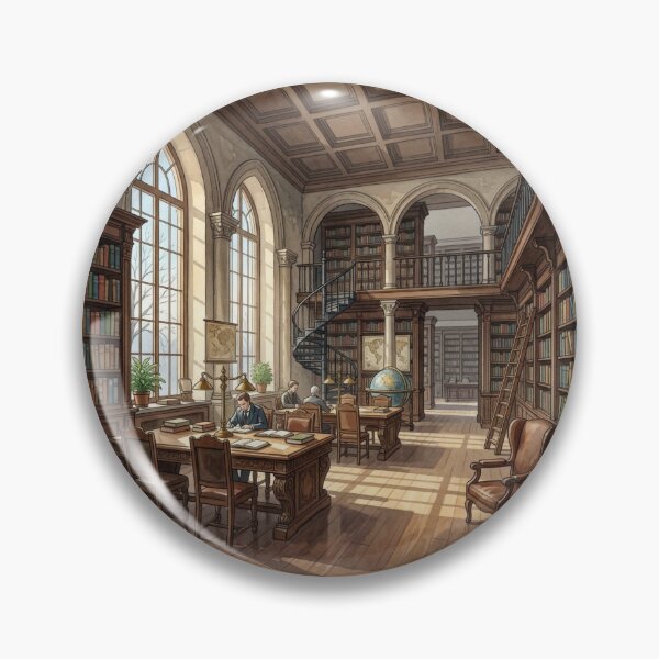 Item preview, Vintage Library Reading Room Watercolour Art designed and sold by hattie's.