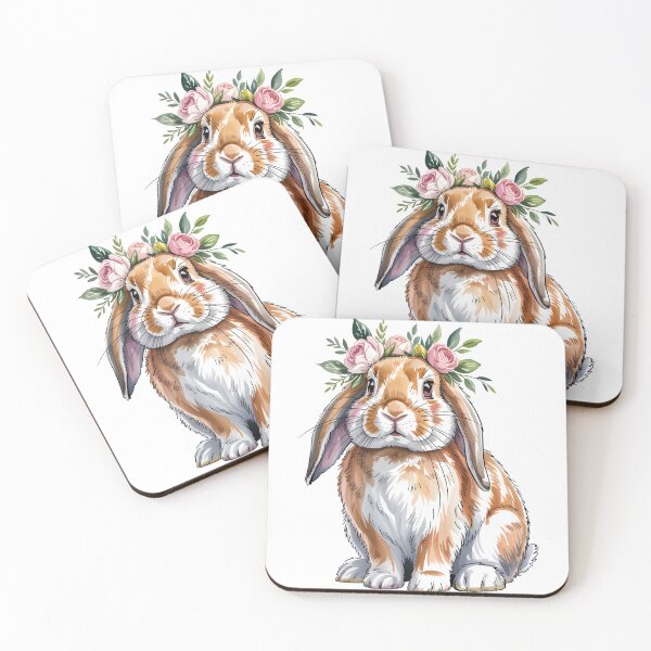 Item preview, Floral rabbit designed and sold by Tiny-Love ⭐⭐⭐⭐⭐.