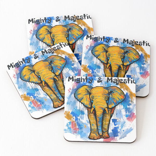 Item preview, Mighty & Majestic – Elephant Street Art designed and sold by SidneiSampaioStudio.
