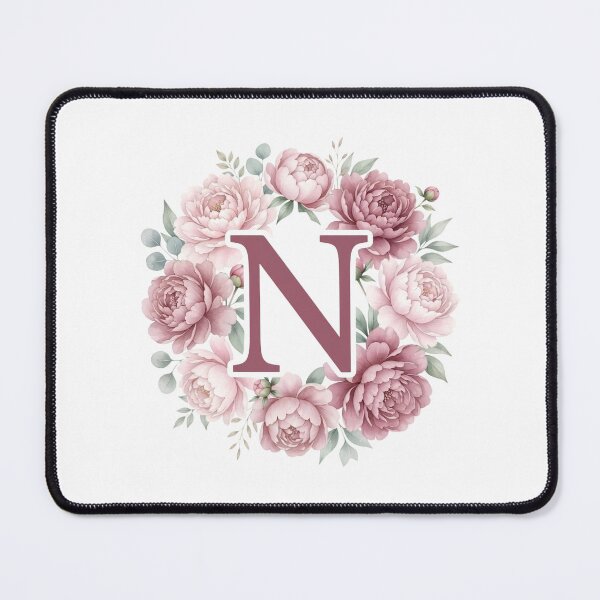 Item preview,  Letter N Pink Peony Floral Monogram designed and sold by ITCHAWAWAA.
