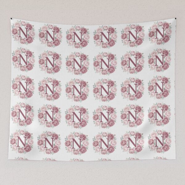 Item preview,  Letter N Pink Peony Floral Monogram designed and sold by ITCHAWAWAA.