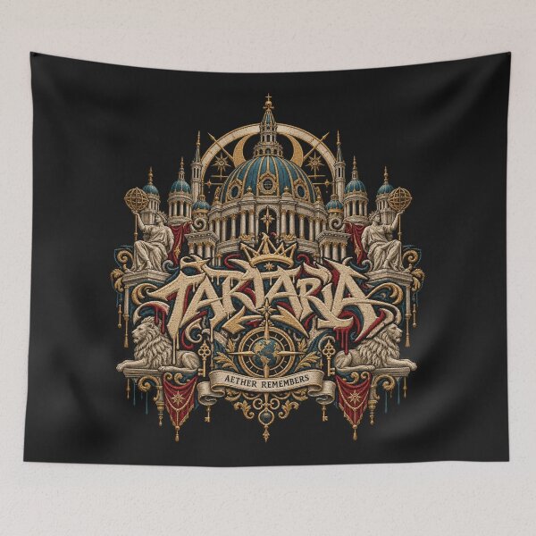 Item preview, Gothic Cathedral Graffiti Embroidery – Aether Remembers Old World Architecture designed and sold by Emoji Emblems.