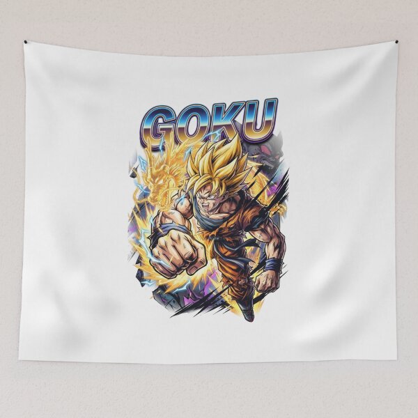 Item preview, Super Saiyan Goku Dragon Fist Anime Graphic Art designed and sold by FreakToons.