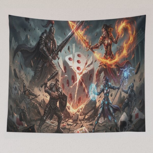 Item preview, Epic Tabletop RPG Battle with Cracking Magic Dice and Fantasy Heroes designed and sold by AfresStudio.