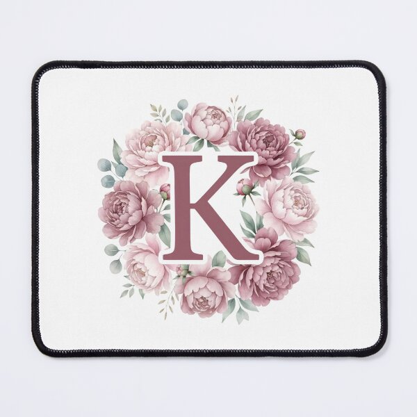 Item preview,  Letter K Pink Peony Floral Monogram designed and sold by ITCHAWAWAA.