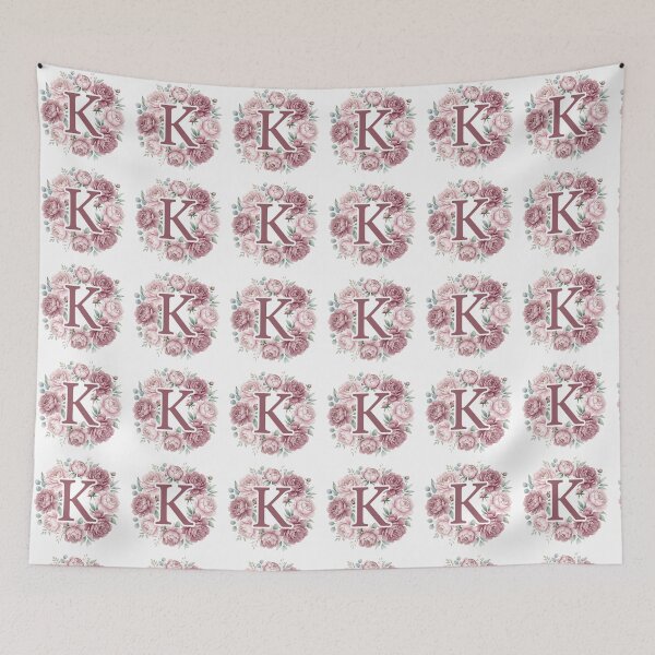 Item preview,  Letter K Pink Peony Floral Monogram designed and sold by ITCHAWAWAA.