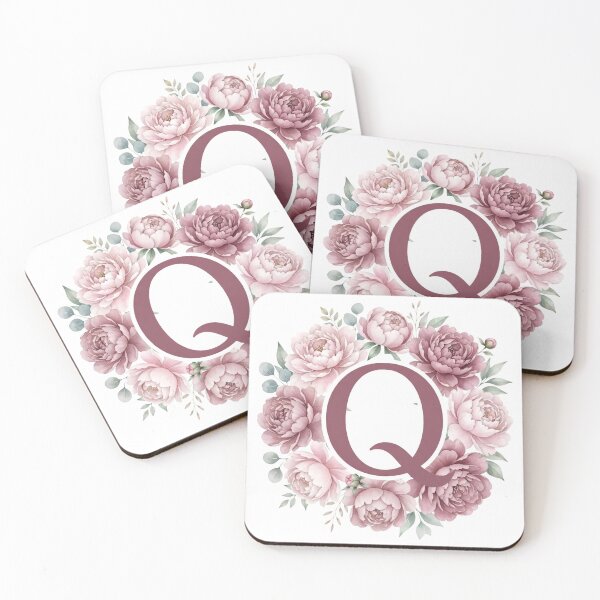 Item preview,  Letter Q Pink Peony Floral Monogram designed and sold by ITCHAWAWAA.
