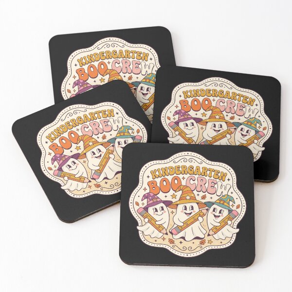 Item preview, Kindergarten Boo Crew Retro Ghost Teacher Halloween Badge designed and sold by TeNovaStudio ⭐⭐⭐⭐⭐.