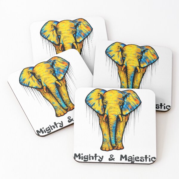 Item preview, Mighty & Majestic – Elephant Street Art designed and sold by SidneiSampaioStudio.